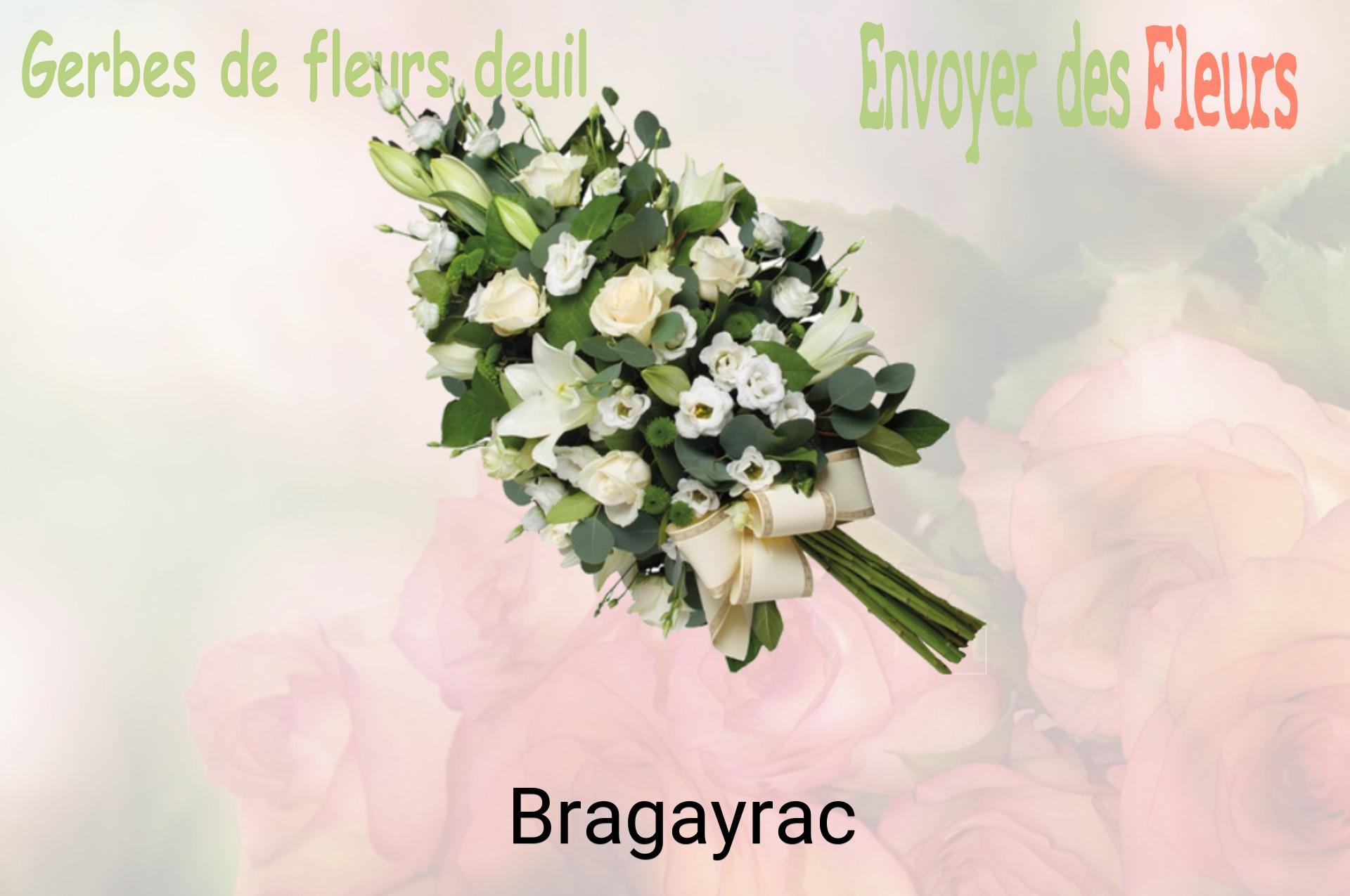 Gerbe de fleurs de deuil livrée à Bragayrac